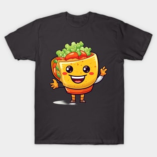 kawaii Taco cehees T-Shirt cute potatofood funny T-Shirt